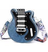 SURPRISE PIE Trendy Guitar Shaped Medium Vegan Leather Crossbody Bag Purse