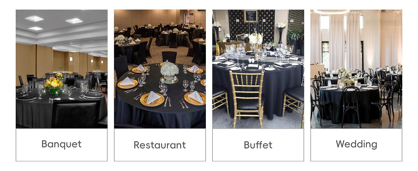 black round tablecloths