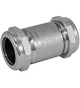 Eastman 5 Inch Long Pattern Compression Coupling, 1-1/2 Inch IPS, Galvanized Steel, EZ-20570