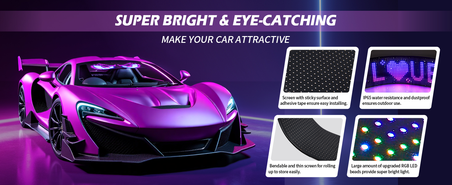 led eyes for truck windshield