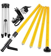 Laser Level Pole, Firecore Upgraded 12 ft. Telescoping Laser Pole with Tripod and Multifunctional...