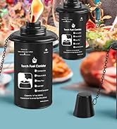 ZSZMFH 6 Pack Torch Canisters,12 oz Bamboo Torch Refillable Replacement Canister, Outdoor Citrone...