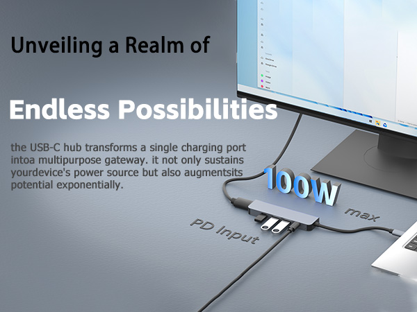 USB C Hub 5-in-1 with 4K HDMI