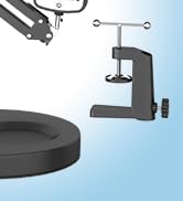 sturdy metal clamp magnifier with light hands free magnifier with light and stand