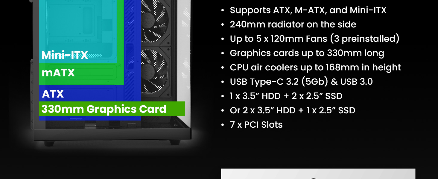 Zalman ZQBE ATX Mid-Tower PC Case