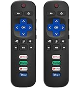 (Pack of 2) Replacement Remote Control Only for Roku TV, Compatible for TCL Roku/Hisense Roku/Onn...