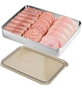 MUUBOOX Large 304 Stainless Steel Airtight Deli Meat Storage Container for Fridge,Kitchen Meat Sa...
