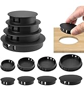 DALQUIS 30Pcs Nylon Hole Plugs Set, 4 Sizes 1-1/2", 1-3/4", 2", 2-3/8", Round Snap in Locking Scr...