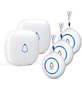 Wireless Caregiver Pager, Medical Alert Systems with 3 Call Buttons and 2 Receivers for Seniors/E...