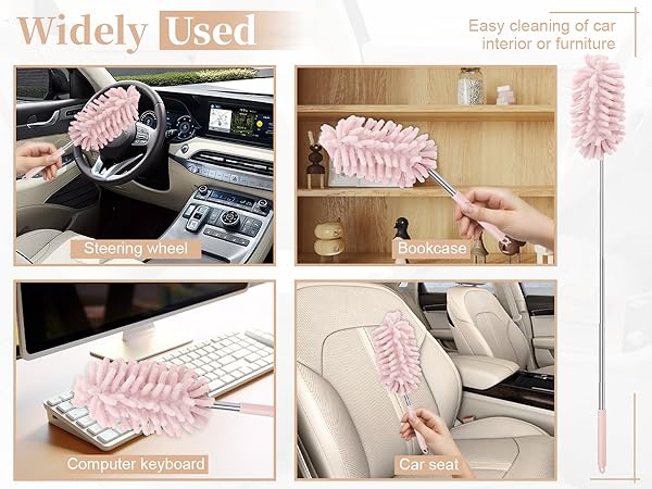 Pink Microfiber Car Duster