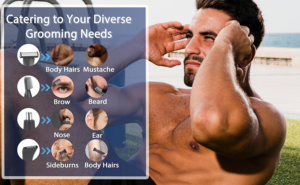 4 in 1 Hair Trimmers for Nose Ear Eyebrow &amp;amp; Body Detail Hair