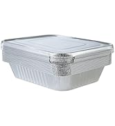 Aluminum Pans With Lids 9x13 [10 Sets] Aluminum Foil Pans Trays With Lids - Half Size Tin Foil Di...