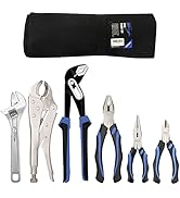 URASISTO 6-piece Pliers Set Home Maintenance Tool Kit for Men, Including Groove Joint, Long Nose,...