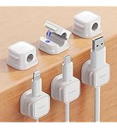 Picozon 6 Pack Magnetic Cable Clip Organizer Cord Holder, Picozon Adhesive Cable Management, Wire...