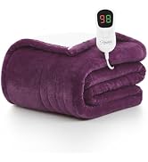 Homemate Heated Blanket Electric Throw - 50"x60" Heating Blanket Throw 1/2/4/6/8 Hours Auto-off 1...