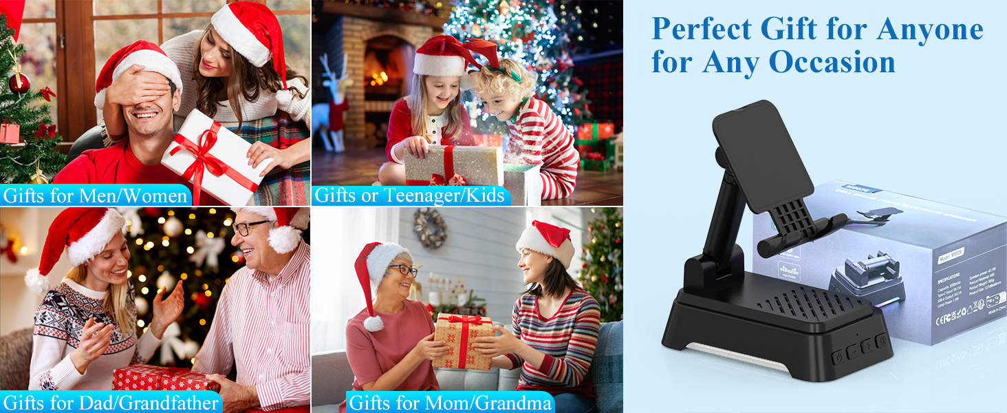 Bluetooth speaker with phone holder