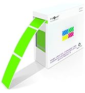 Square Color Coding Labels 3 inch x 1 inch - Rectangle Fluorescent Green Color File Folder Sticke...