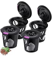 Reusable K Cups for K-Mini/K-Duo/K-express, 4 Pack Reusable Coffee Pods for K-eurig, BPA Free Ref...