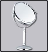 MIRRORVANA 10X Magnifying Makeup Mirror on Round Stand for Tabletop, Bedroom Vanity Desk