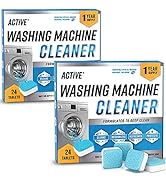Washing Machine Cleaner Descaler 48 Pack - Value Size Deep Cleaning Tablets For HE Front Loader &amp;...