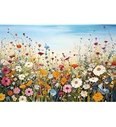 Gikboup Diamond Art Painting Kits for Adults, Sea of Flowers 5D Diamond Painting Dots Art Kits fo...