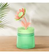Cute Flower Mini Humidifier, 260ml Sunflower Desktop Humidifiers for Bedroom, Portable Small Cool...