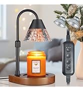 Candle Warmer Lamp with Timer, Dimmable Electric Candle Warmer,Candle Melter for Scented Candles ...