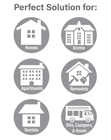 perfect solution for homes, dorms, rentals, remodels, apartments, town homes, rv, boathouse, more