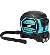DURATECH Magnetic Tape Measure 16FT with Fractions 1/8, Retractable Measuring Tape, Easy to Read ...