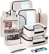 Veken 8 Set Packing Cubes for Suitcases, Luggage Organizer Bags Set for Carry on, Travel Gifts fo...