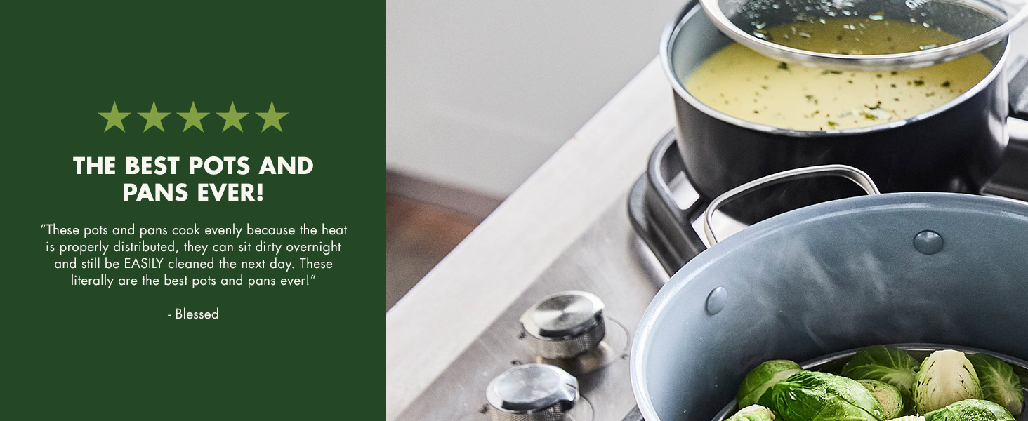 GreenPan, Ceramic Nonstick, PFAS-Free, Non-Toxic, Cookware, Frypans, Swift