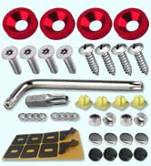 Aootf License Plate Screws Anti Theft- Stainless Steel Car Tag Frame Lock Bolts 1/4