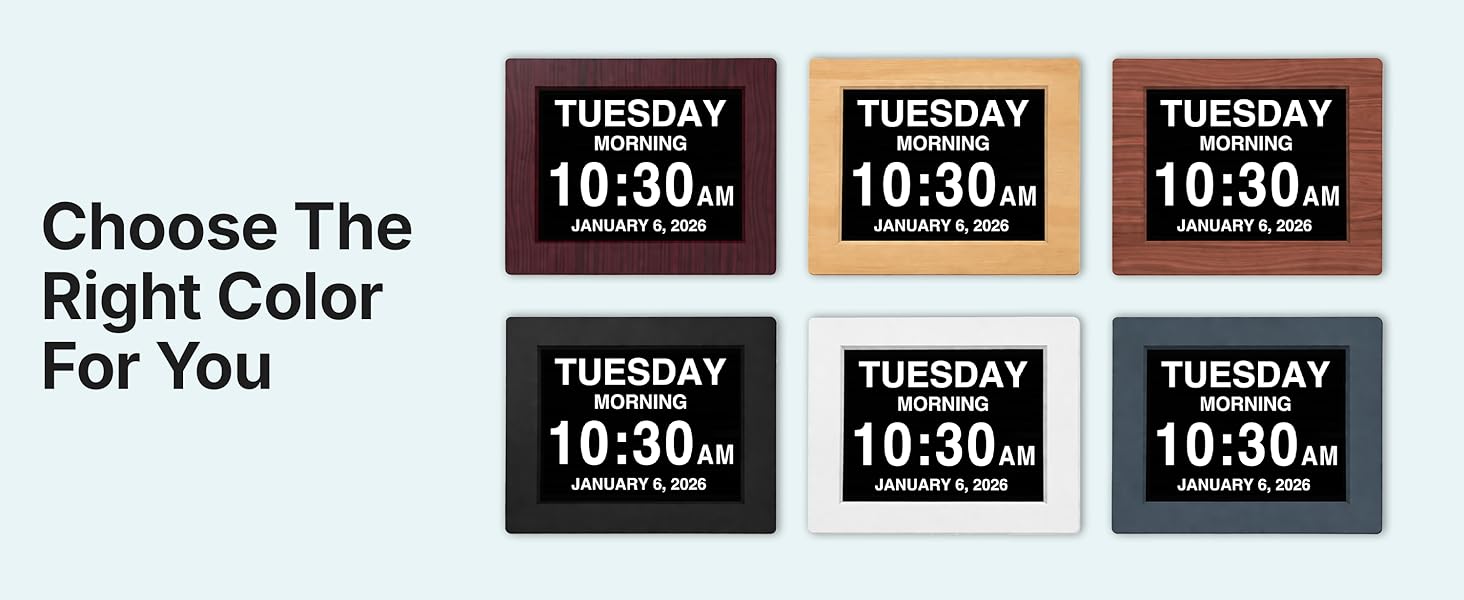 Digital clock wall calendar alarm clocks seniors dementia products elderly large display