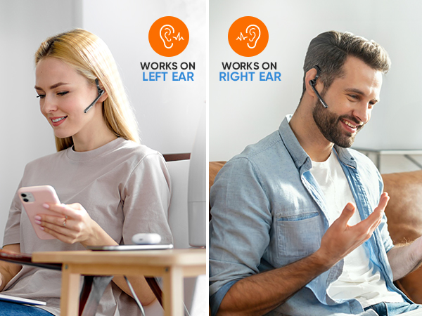 A6 bluetooth wireless headset mic pc work iphone phone computer