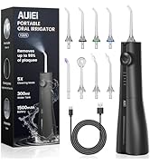 AUIEI Water Flosser Pick for Teeth &amp; Braces, 300ML Cordless Power Dental Flossers with 8 Jet Tips...