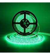 600 LEDs Light Strip Waterproof, SUPERNIGHT 16.4FT Green LED Rope Lighting Flexible Tape Decorate...