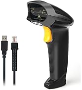 Handheld USB Barcode Scanner Wired 1D Bar Code Reader with USB Cable for Supermarket, Convenience...
