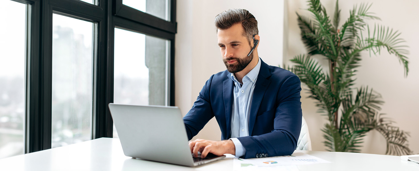 wireless headset with mic for work