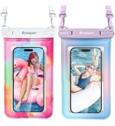 Rynapac [Floatable] Waterproof Phone Pouch 2 Pack - [Up to 8.5"] IPX8 Floating Waterproof Phone C...