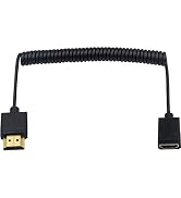 Duttek 4K HDMI Extension Cable 6FT/1.8M, Coiled HDMI Male to Female Cable Compatible for Nintendo...