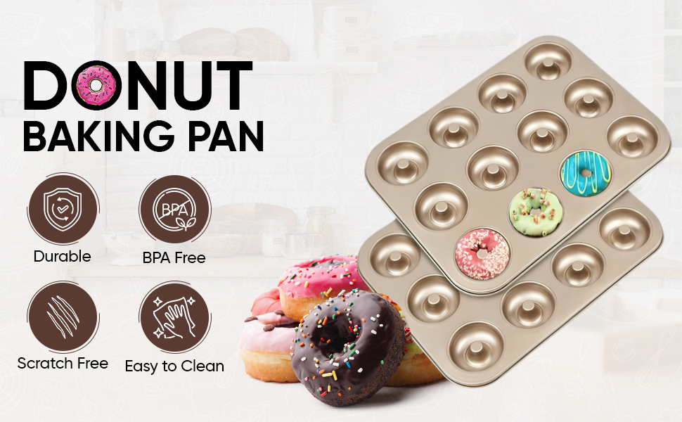 Stainless steel bakeware quality cake pan for durability keto donuts offer a healthier option