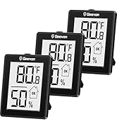 Geevon Digital Hygrometer, 3 Pack Indoor Thermometer Room Temperature Humidity Gauge with Battery...
