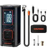 WOLFBOX 150PSI Heavy Duty Tire Inflator Portable Air Compressor,Double- cylinder 45LPM Fast Air P...