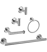 5 Pieces Brushed Nickel Bathroom Hardware Set Include 16inch Towel Bar,2pcsTowel Hooks,Toilet Pap...