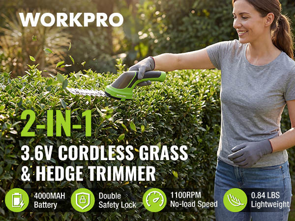 Cordless Grass Shear &amp; Shrubbery Trimmer