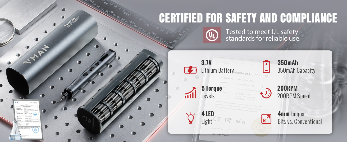 Precision Electric Screwdriver Set 78 in 1 Mini Electric Screwdriver, Magnetic Rotatable Rack