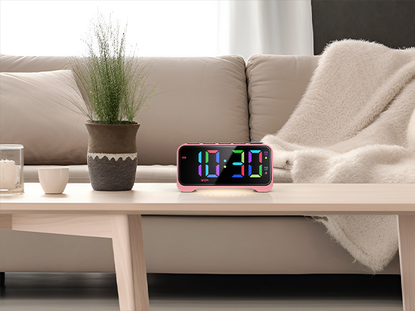 alarm clock in living room