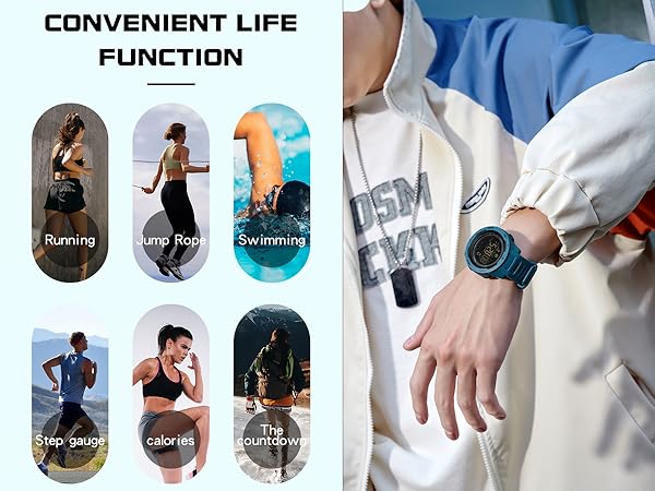 running watch digital watch men military outdoor watch casual simple watch