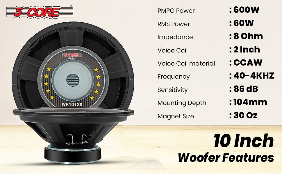 Specification of Woofer