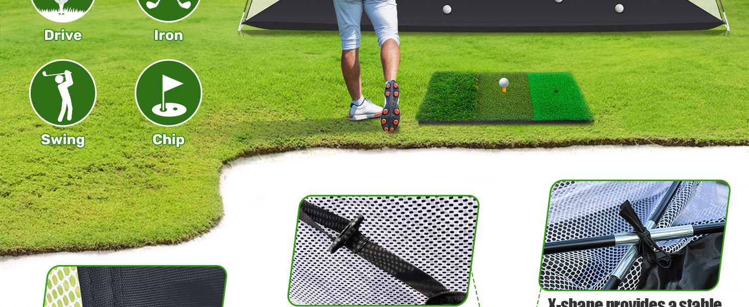 Golf Hitting Aid Nets Chipping Training Swing,Gifts for Men Dad Him and Golfer